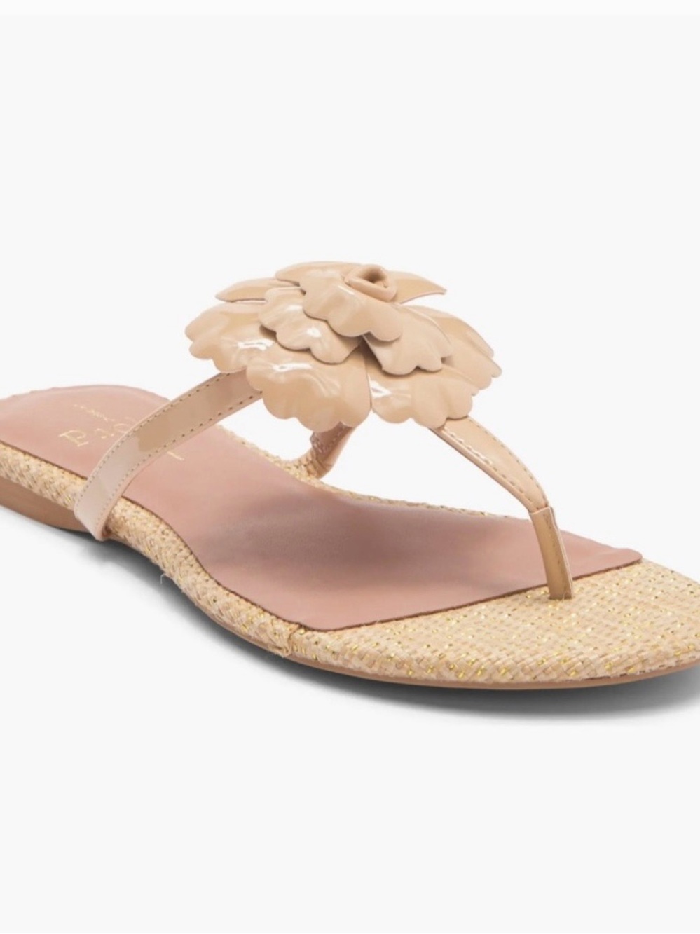 Linea Paolo Laurel Flower Sandal ~ Nude Size 10